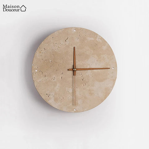 Horloge murale lumineuse en marbre