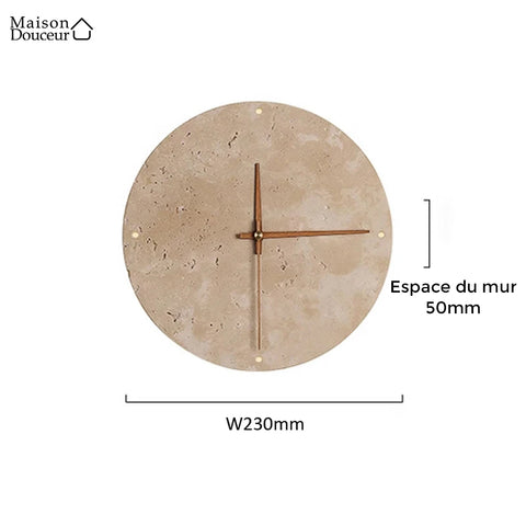 Horloge murale lumineuse en marbre