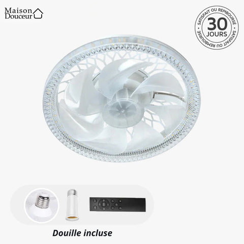 Lampe ventilateur avec télécommande