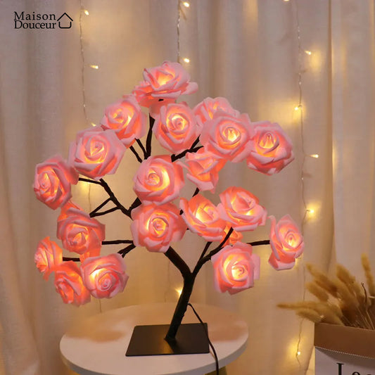 Lampe LED en forme de rose