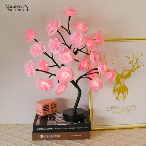 Lampe LED en forme de rose