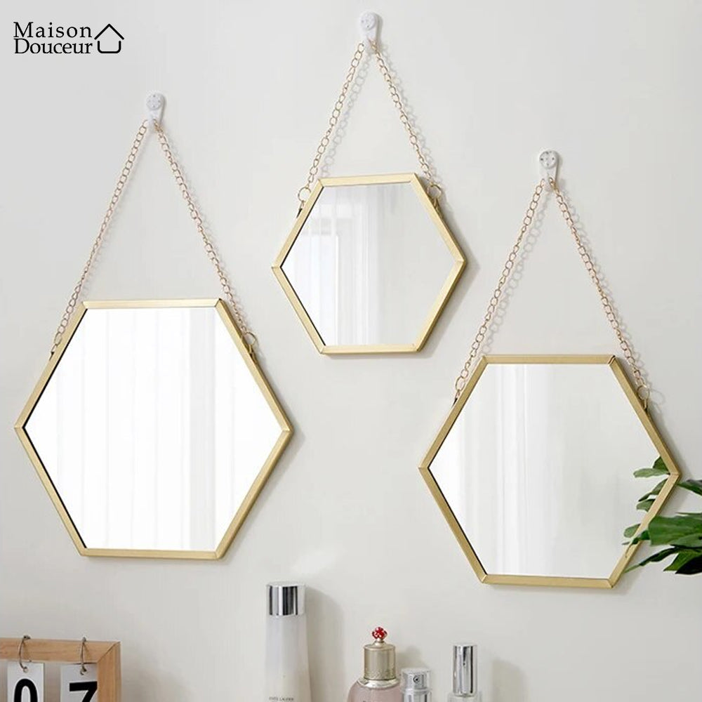 Miroir en forme hexagonale