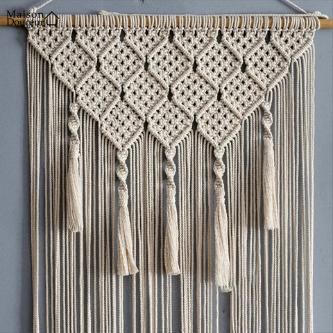 Rideau en macramé Cléo