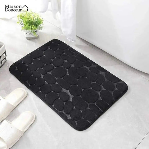 Tapis de bain moelleux en forme de galets