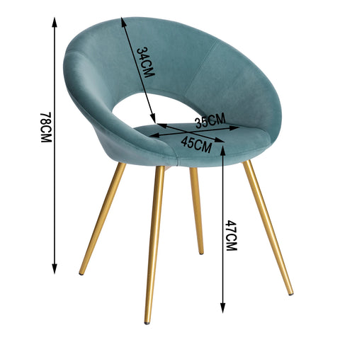 Chaise en velours Louisa