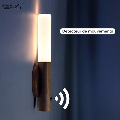 Veilleuse LED en bois