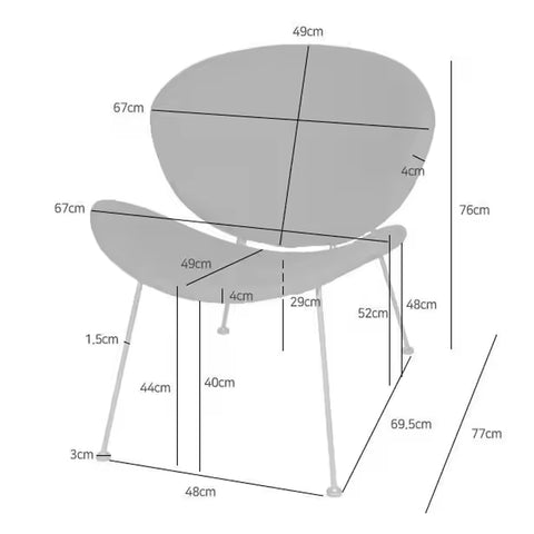 Chaises rembourrées en velours, 2 pièces